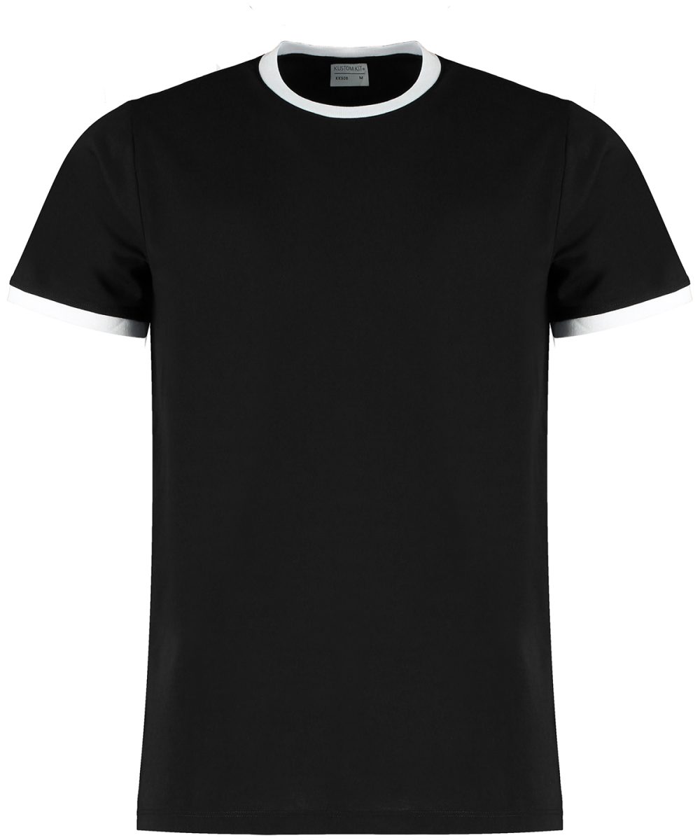 Black/White Fashion fit ringer tee