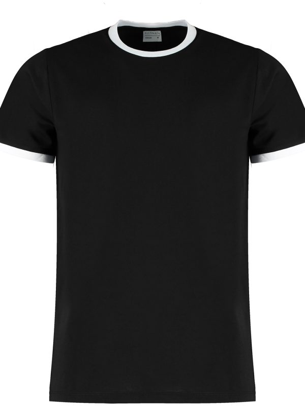 Black/White Fashion fit ringer tee