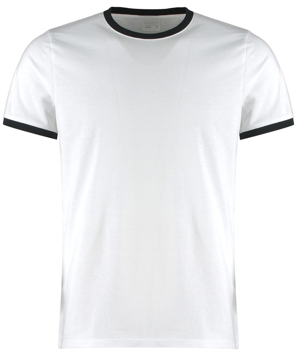 White/Black Fashion fit ringer tee