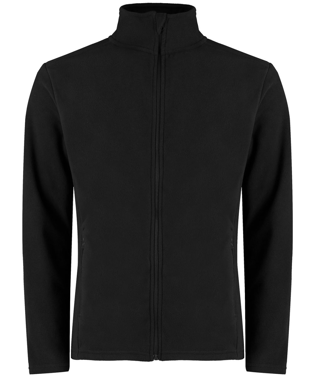 Black Regular fit corporate microfleece