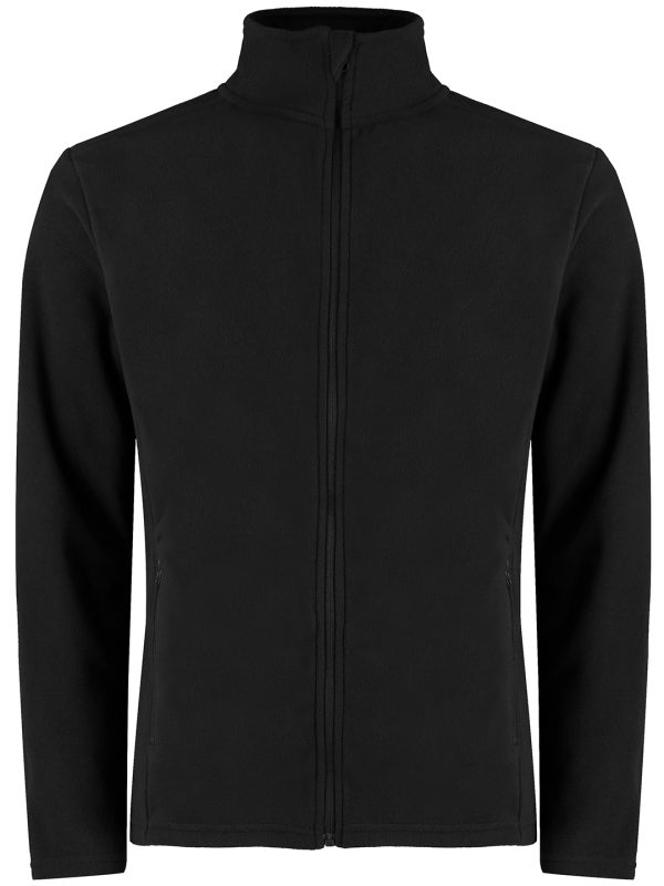 Black Regular fit corporate microfleece