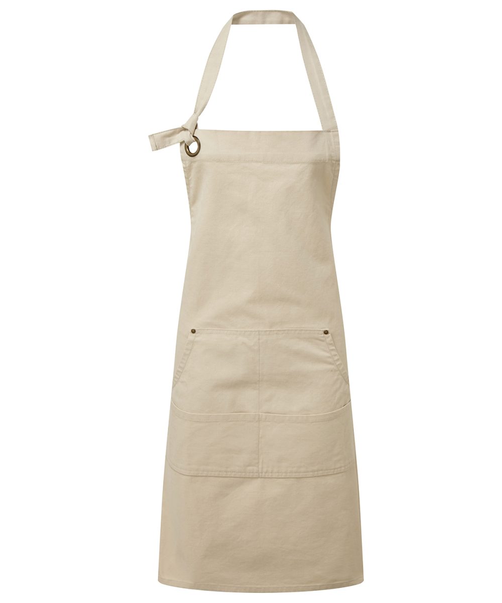 Natural Calibre heavy cotton canvas pocket apron