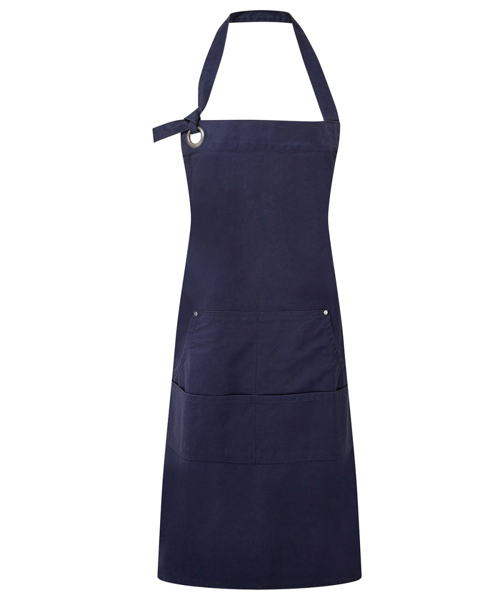 Navy Calibre heavy cotton canvas pocket apron