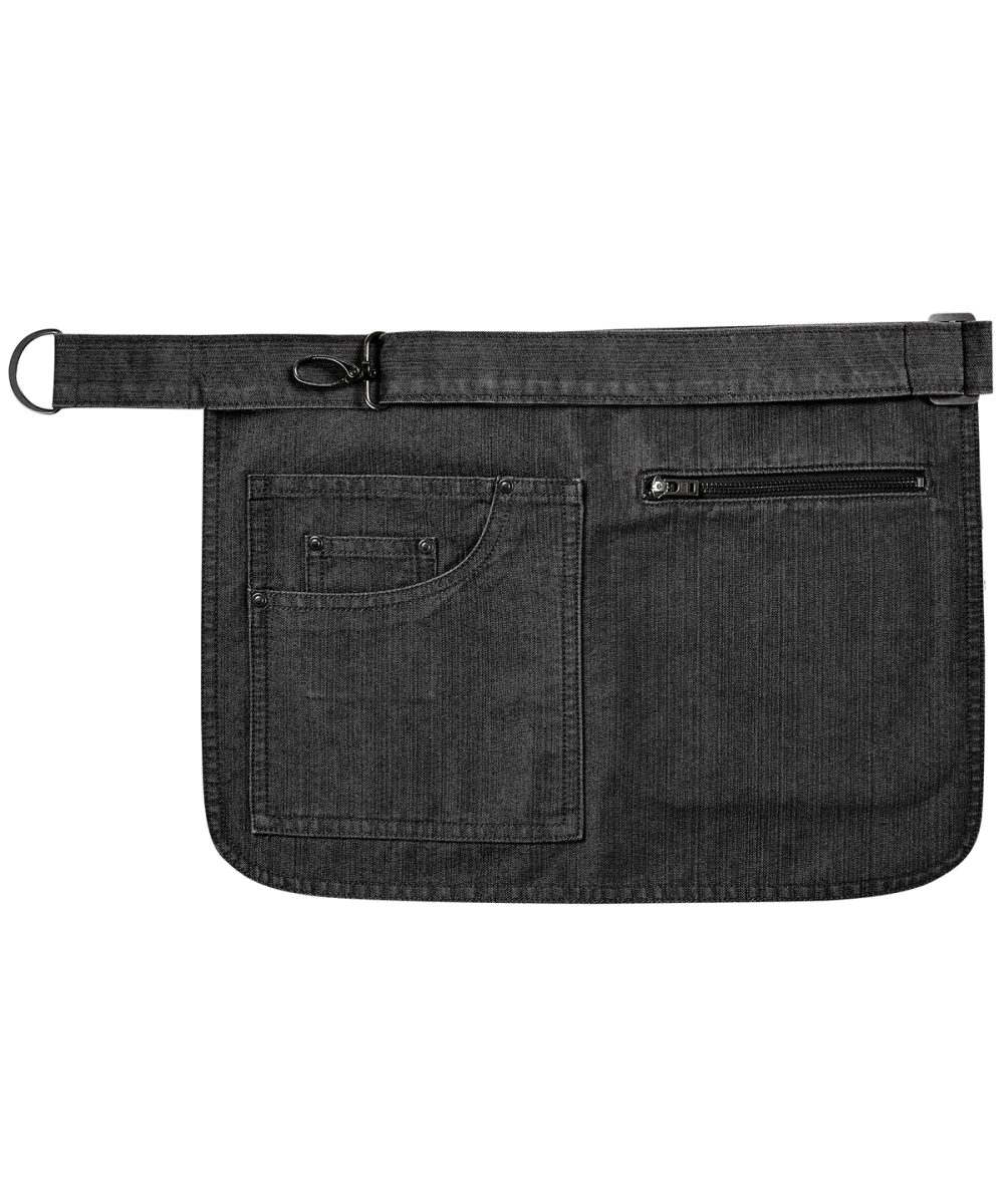 Black Denim Metro utility hip apron