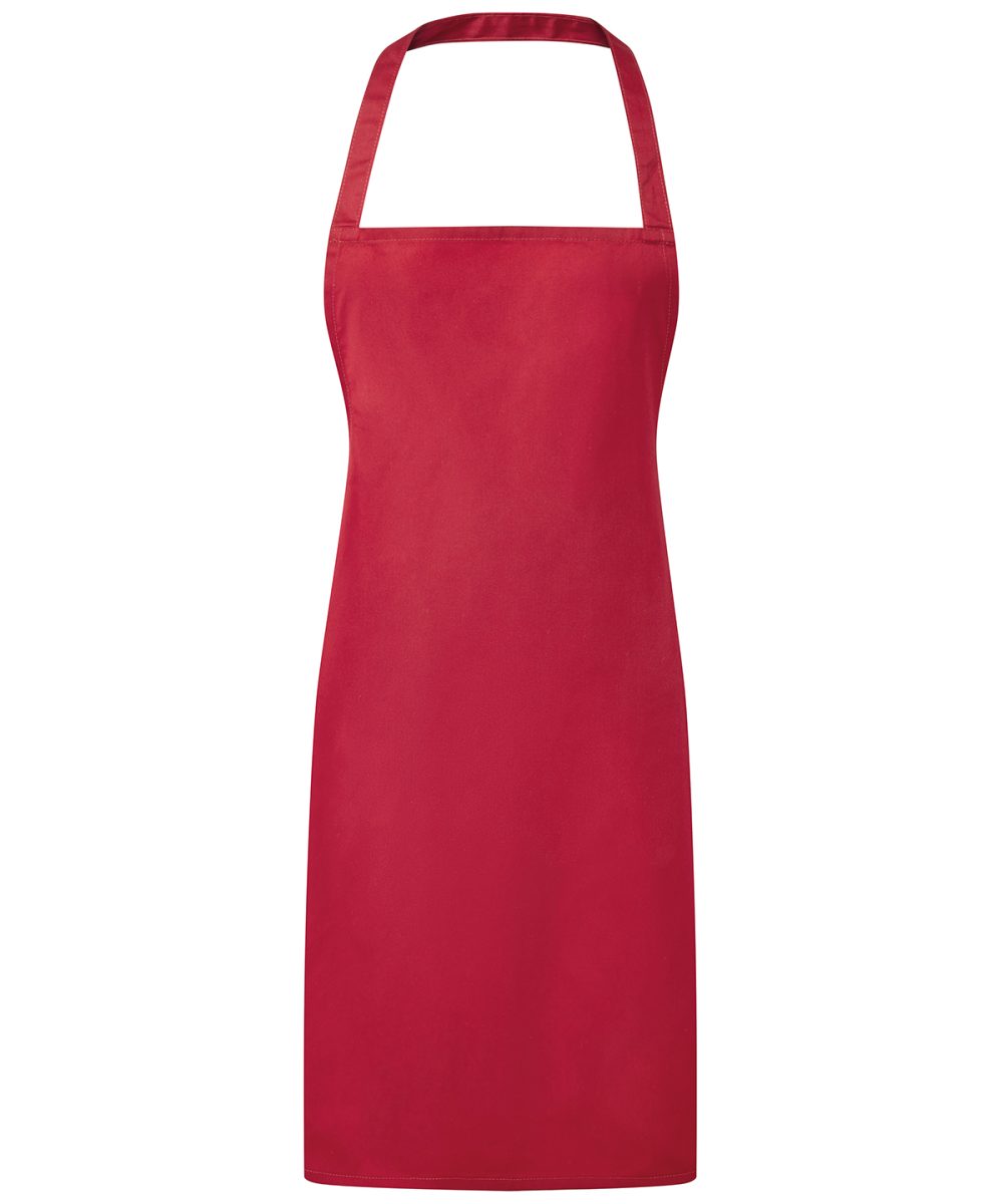 Red Essential bib apron