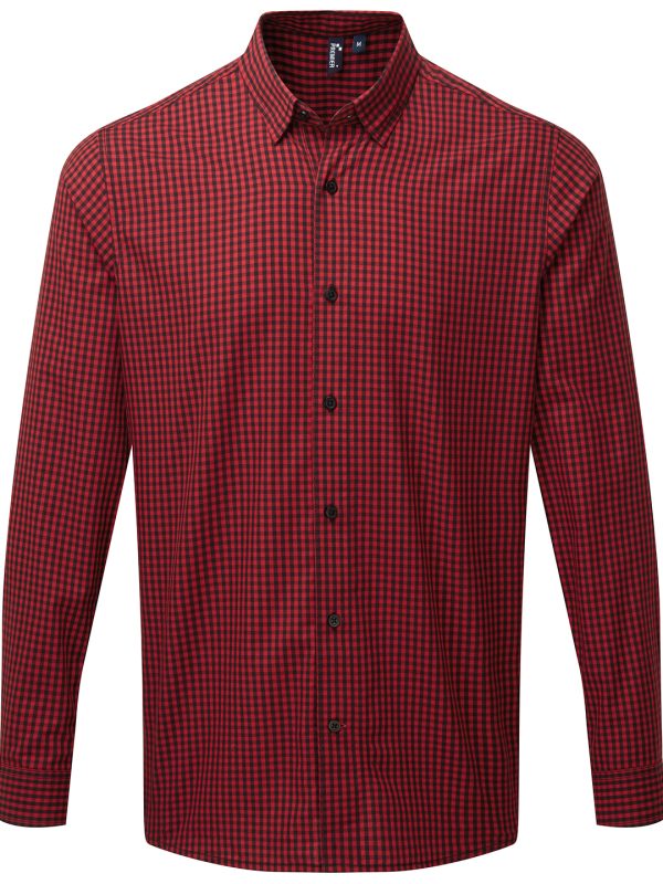 Black/Red Maxton check long sleeve shirt