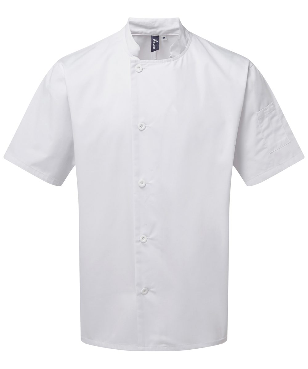 White Chef's essential short sleeve jacket