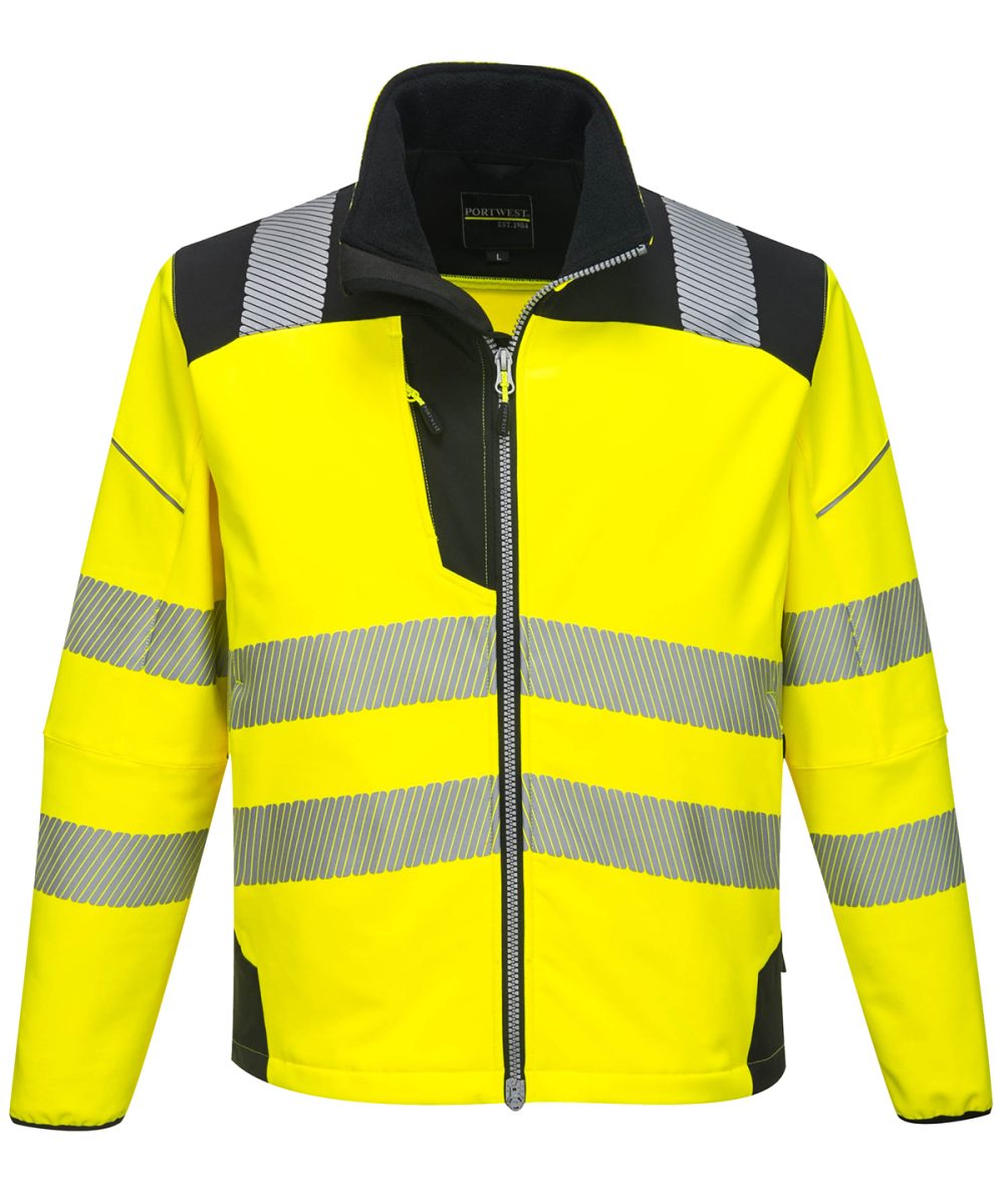 Yellow/Black PW3 Hi-vis softshell jacket (T402)