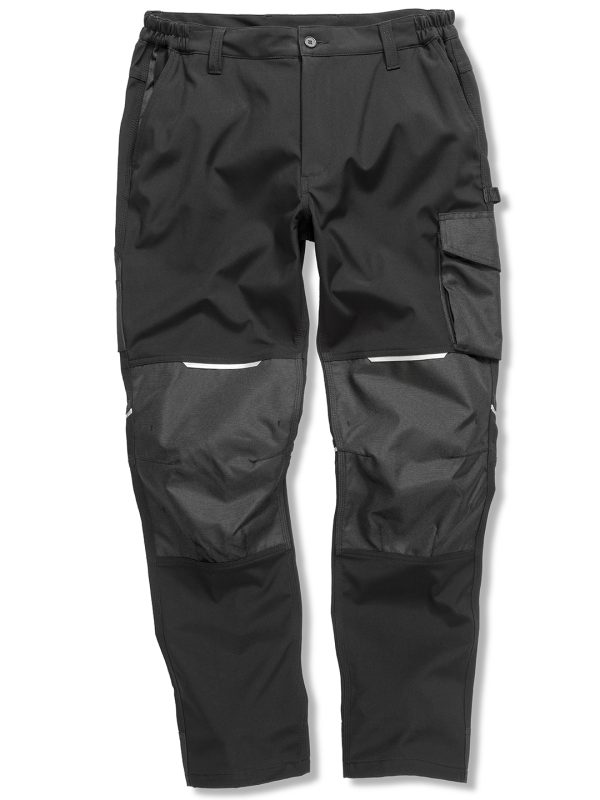 Black Slim softshell work trouser