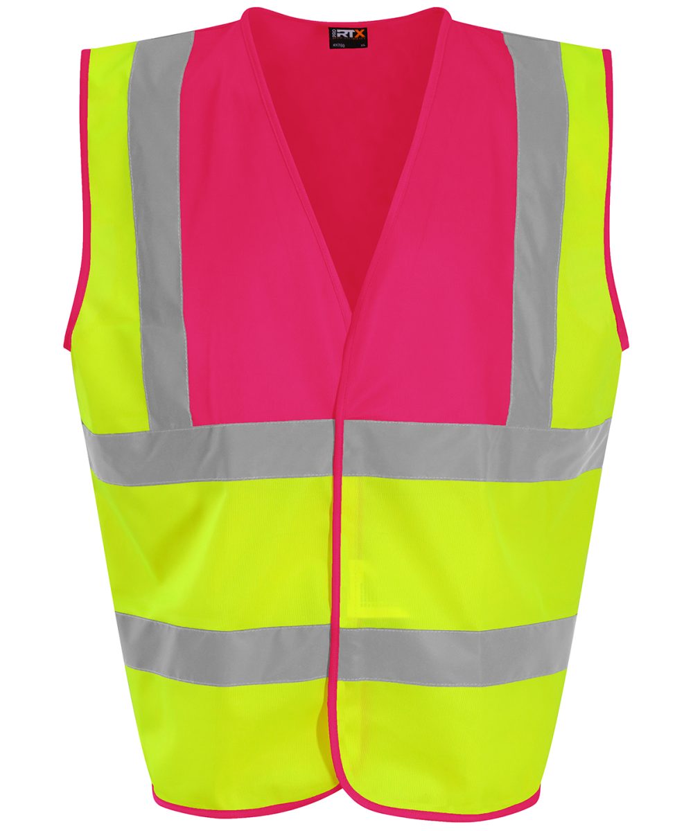 HV Yellow/Pink Waistcoat