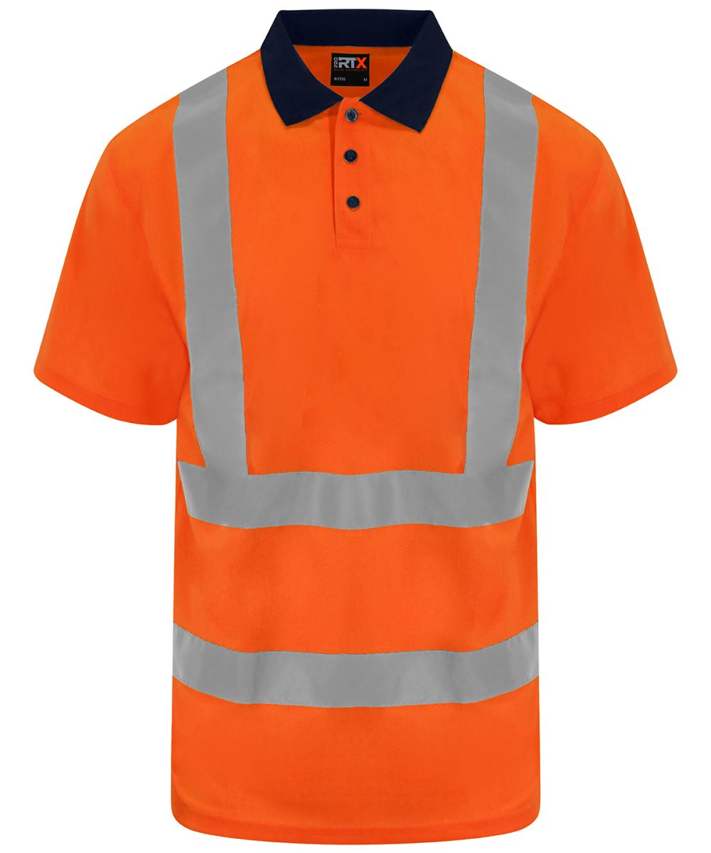 HV Orange/Navy High visibility polo