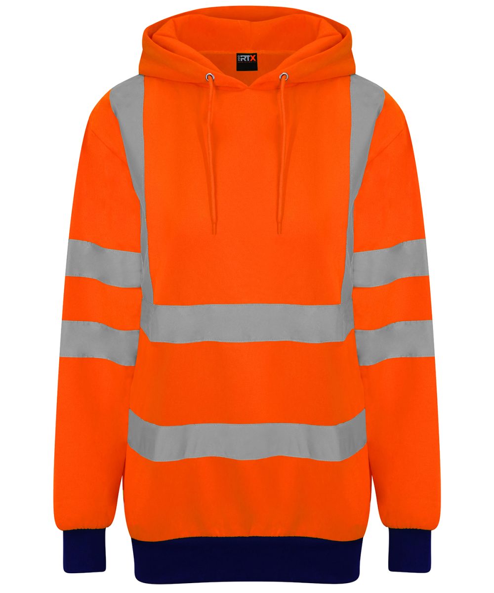 HV Orange/Navy High visibility hoodie