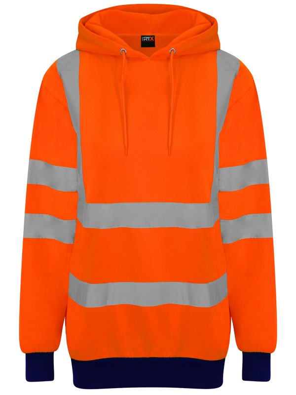 HV Orange/Navy High visibility hoodie