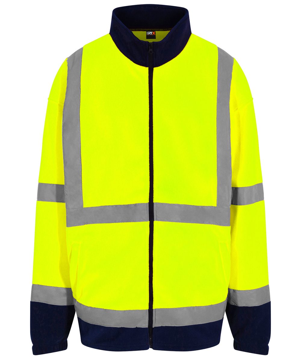 HV Yellow/Navy High visibility full-zip fleece