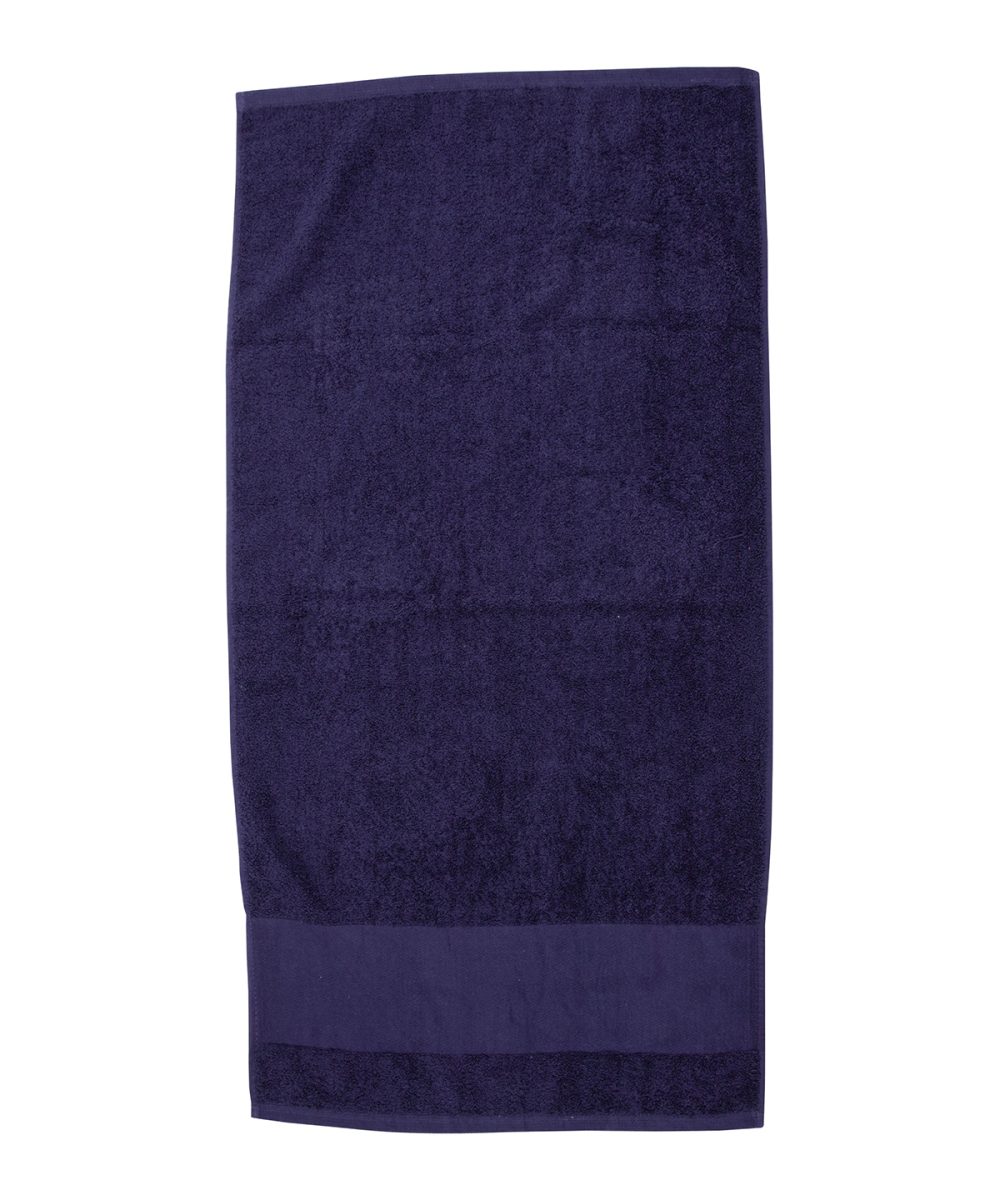 Navy Printable border hand towel