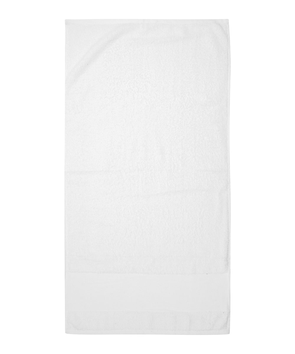 White Printable border hand towel