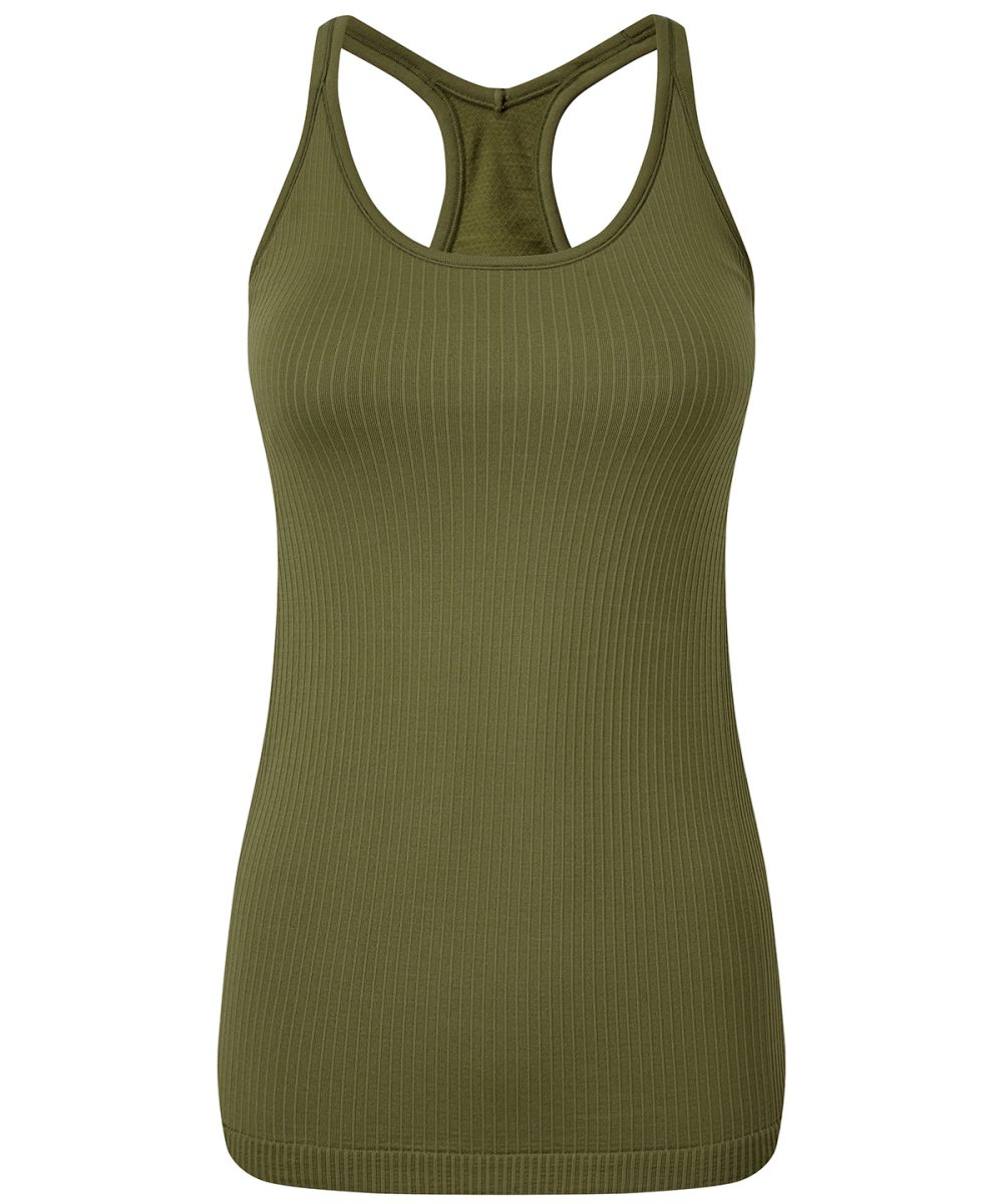 Olive Women's TriDri® seamless '3D fit' multi-sport sculpt vest with secret support