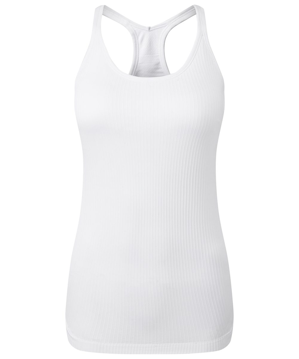 White Women's TriDri® seamless '3D fit' multi-sport sculpt vest with secret support