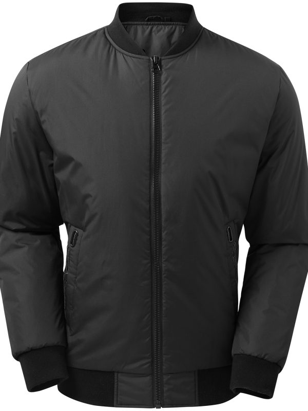 Black Delta plain bomber jacket