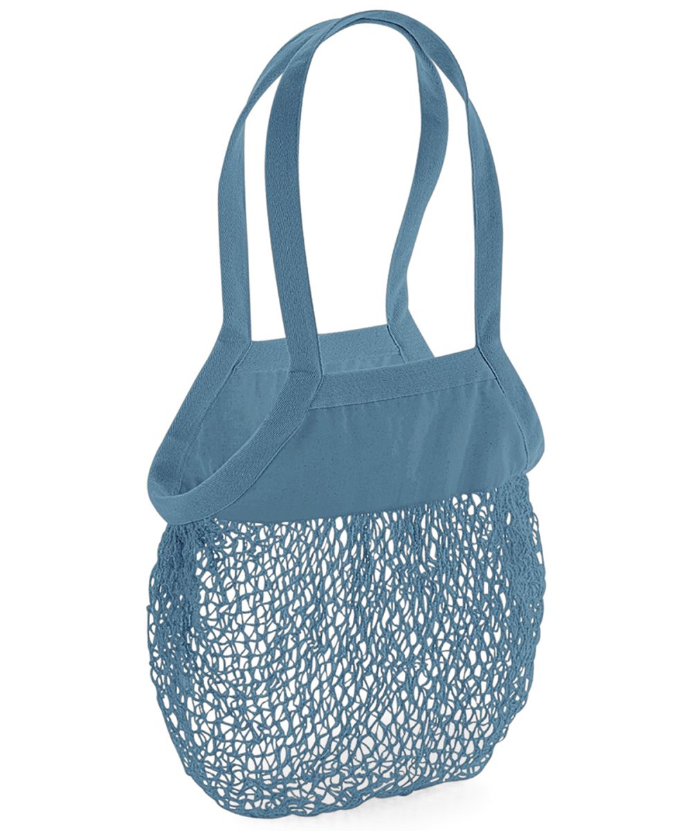 Airforce Blue Organic cotton mesh grocery bag