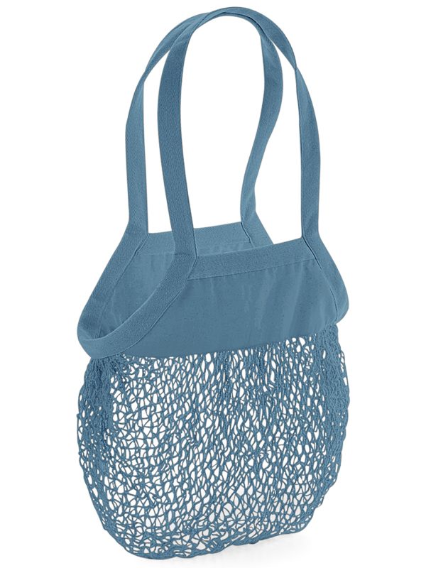 Airforce Blue Organic cotton mesh grocery bag