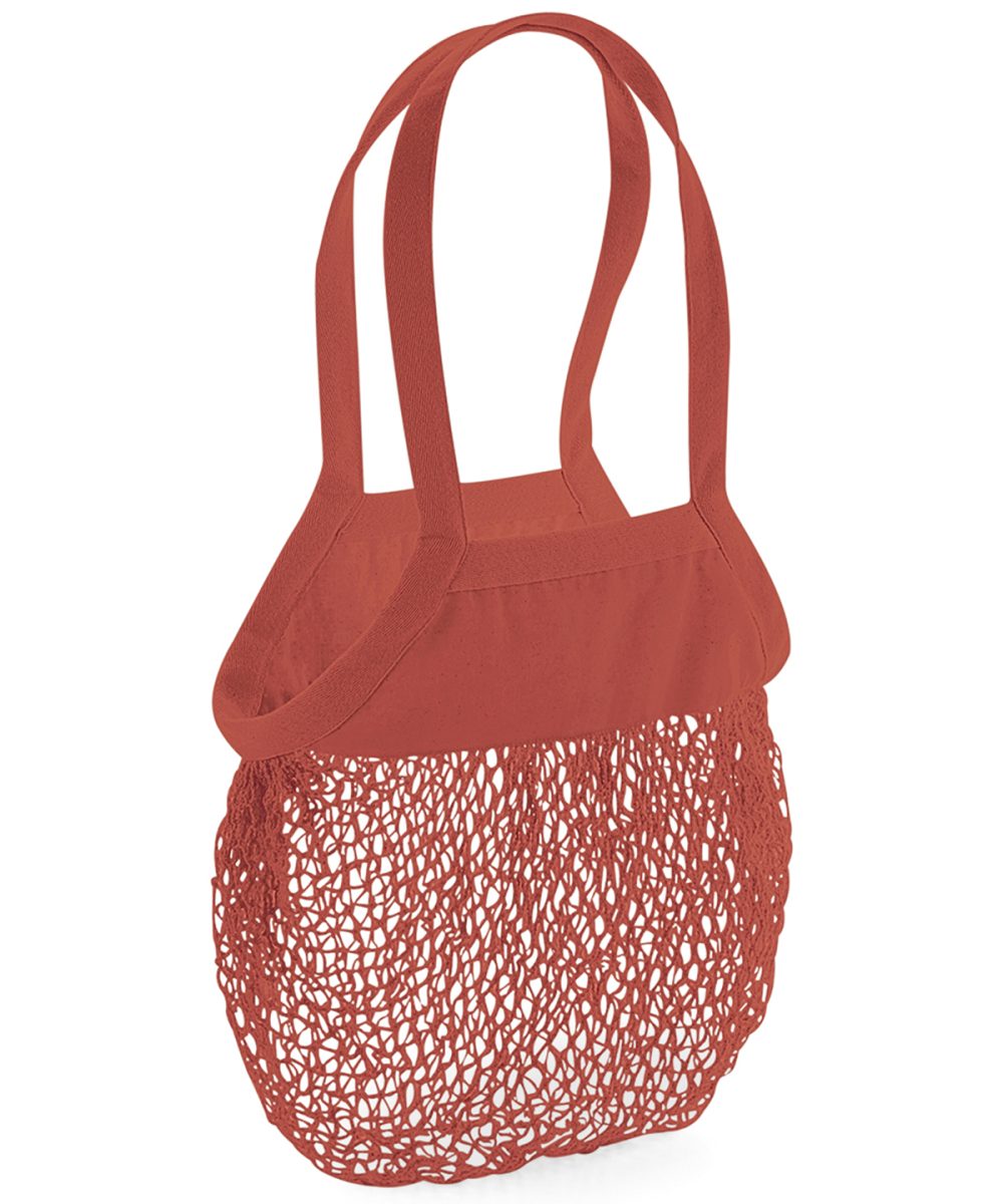 Orange Rust Organic cotton mesh grocery bag