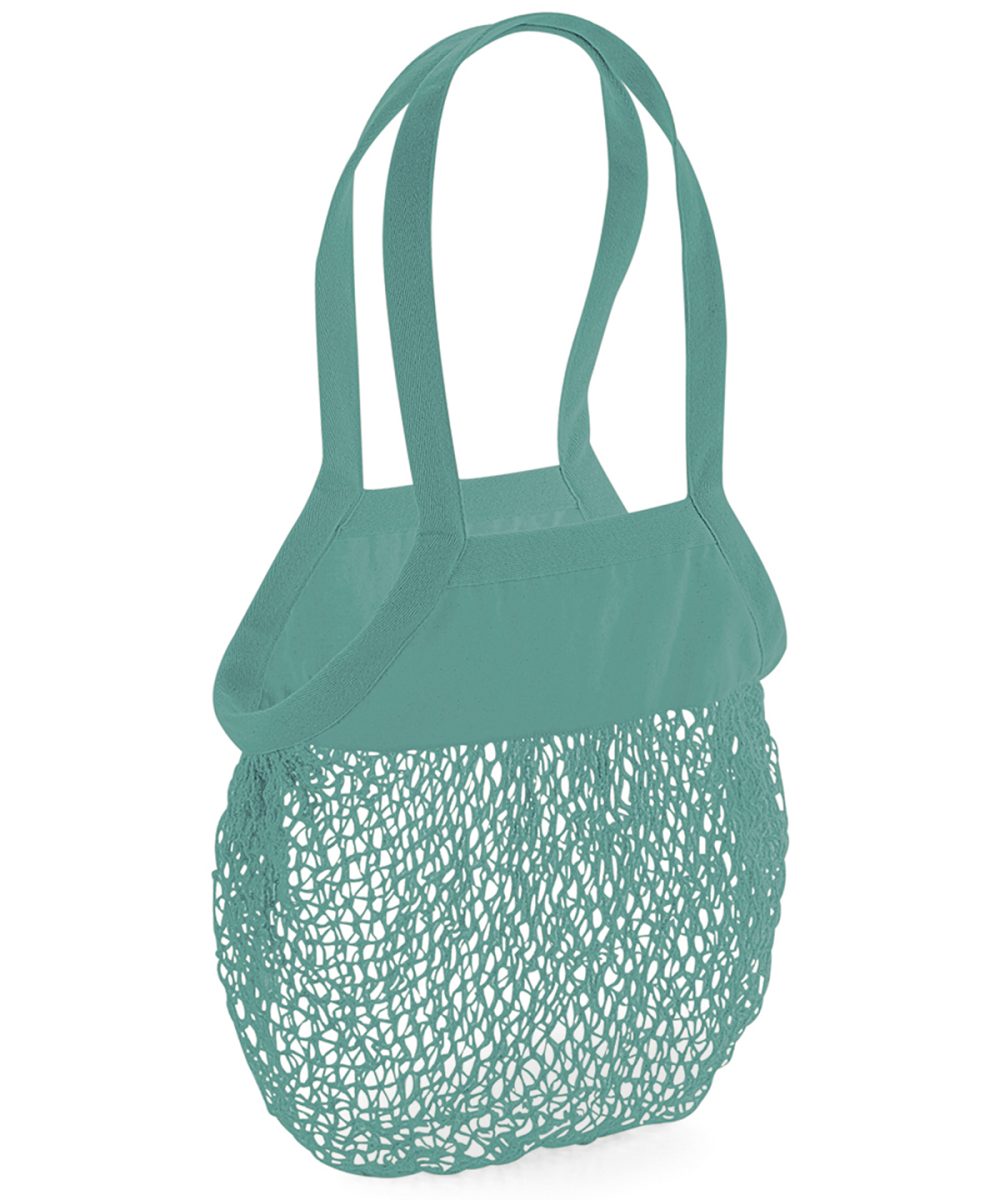 Sage Green Organic cotton mesh grocery bag