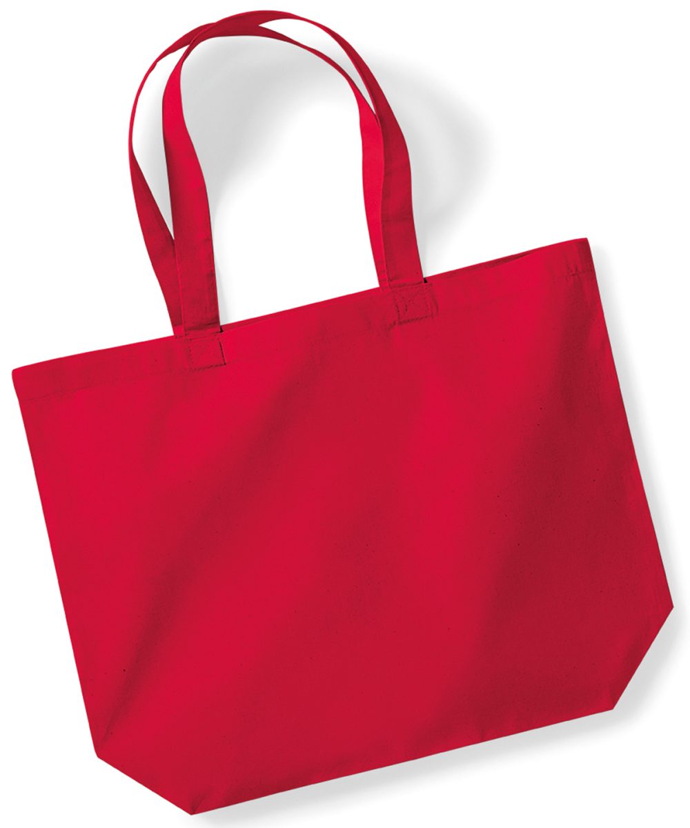 Classic Red Organic premium cotton maxi tote