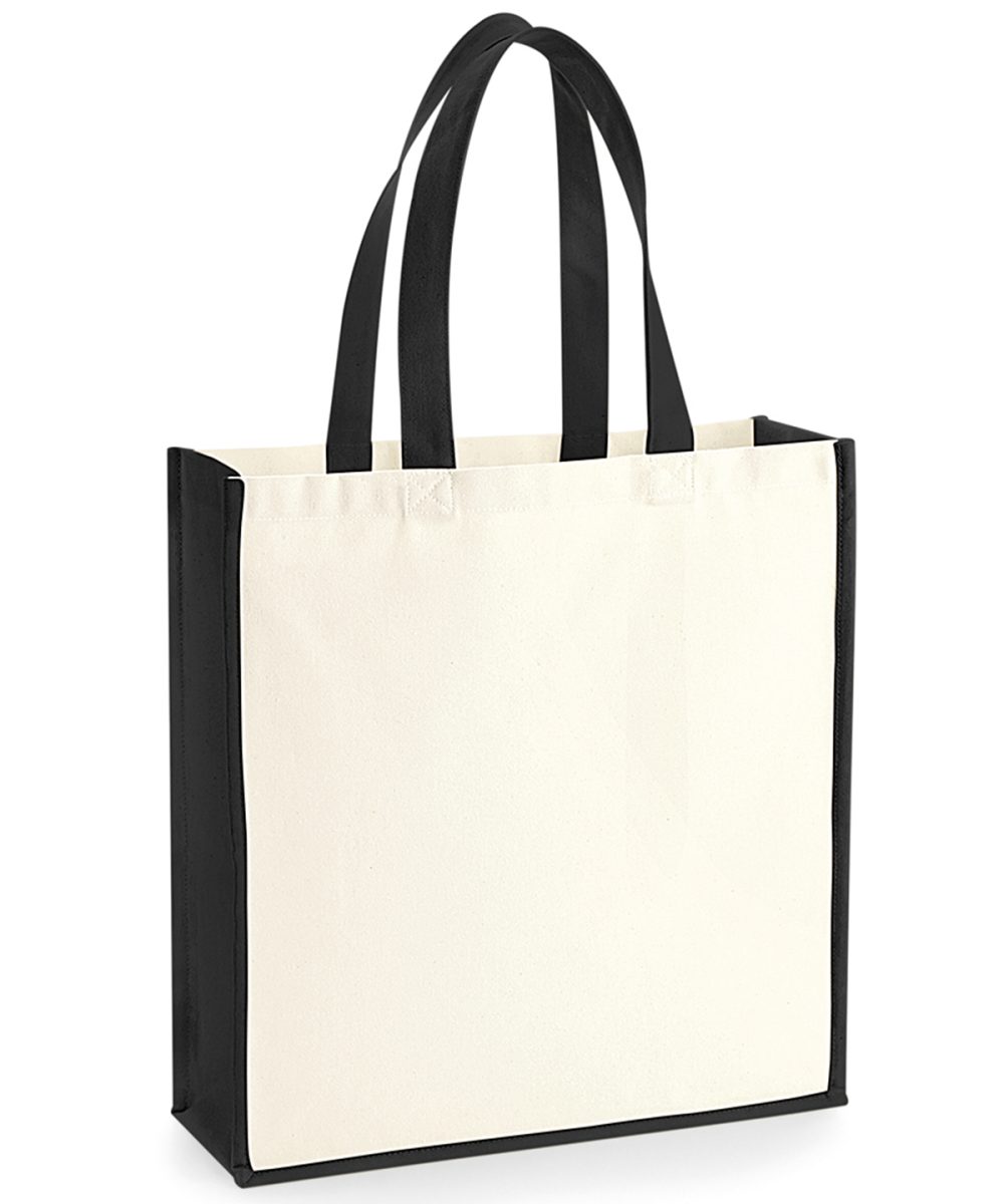 Natural/Black Gallery canvas tote