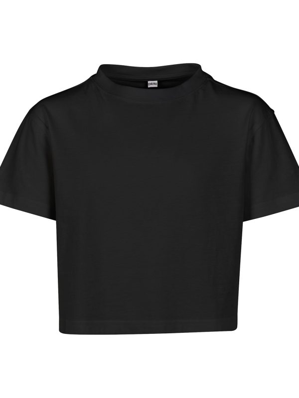 Black Girls cropped Jersey tee