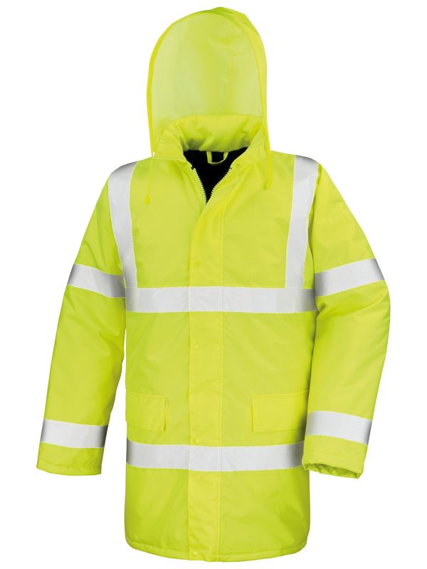 Hi-Viz Yellow Core safety high-viz coat