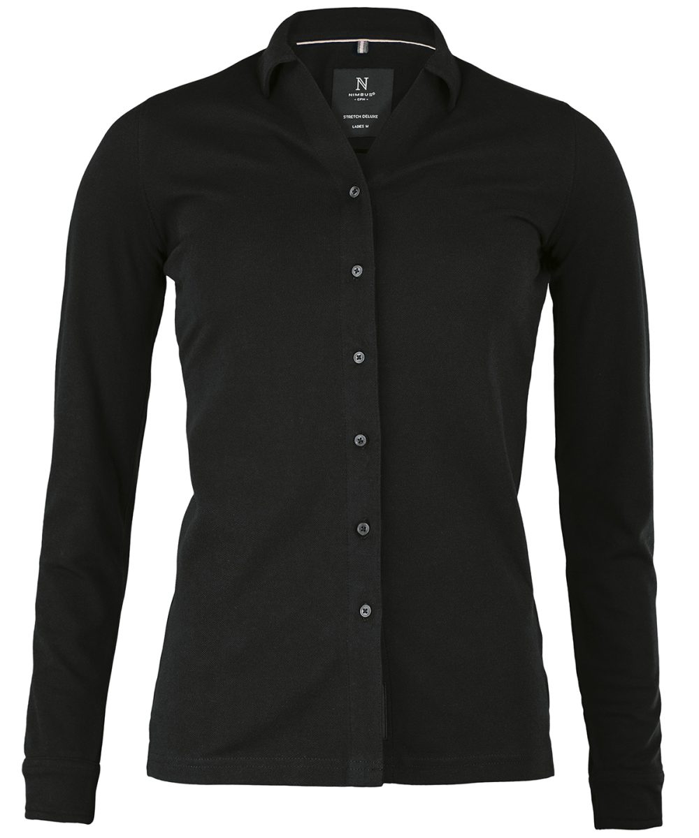 Black Women’s Kingston – stretch deluxe piqué shirt