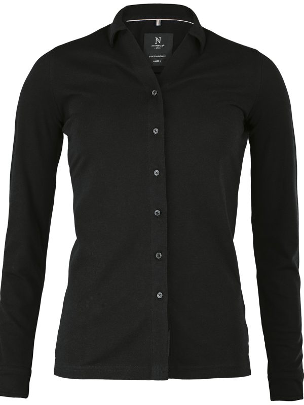 Black Women’s Kingston – stretch deluxe piqué shirt