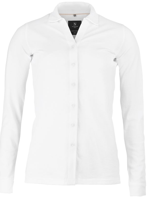 White Women’s Kingston – stretch deluxe piqué shirt