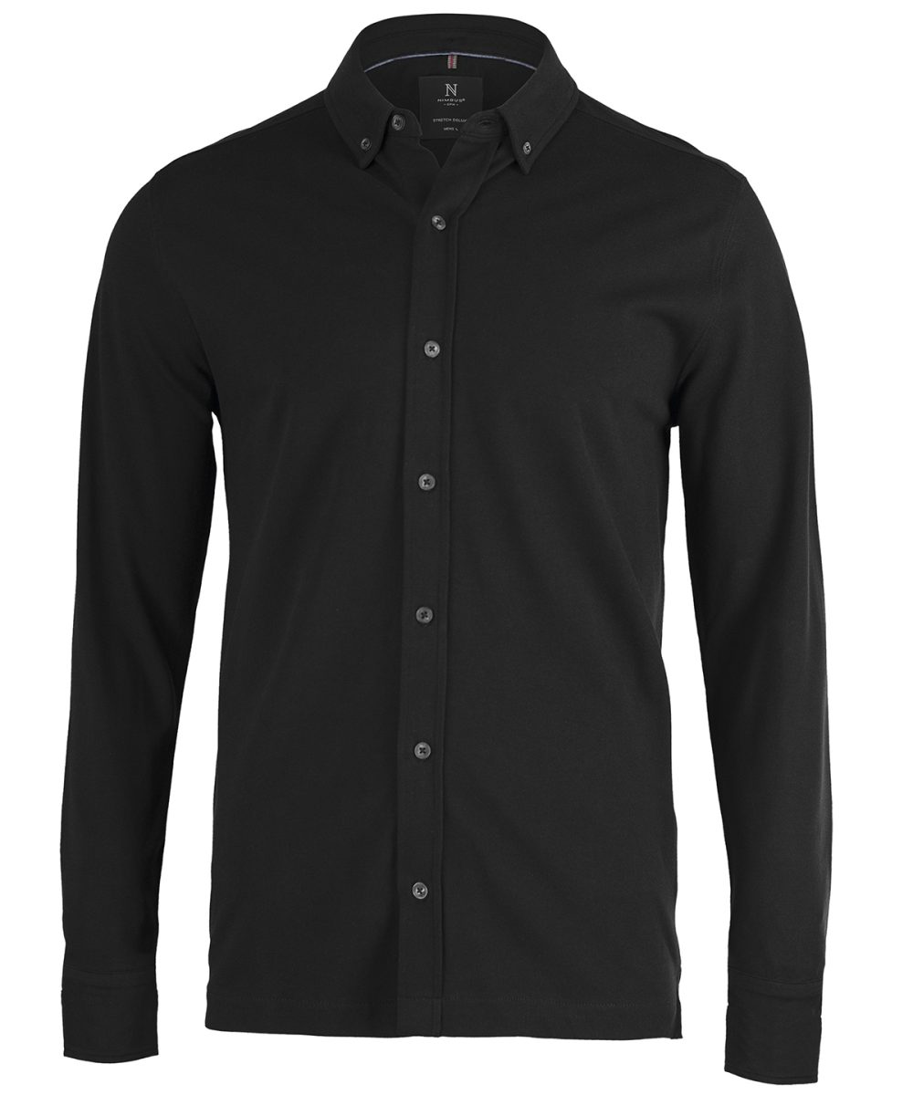 Black Kingston – stretch deluxe piqué shirt