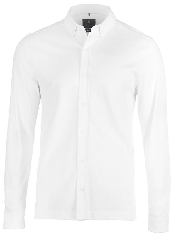 White Kingston – stretch deluxe piqué shirt