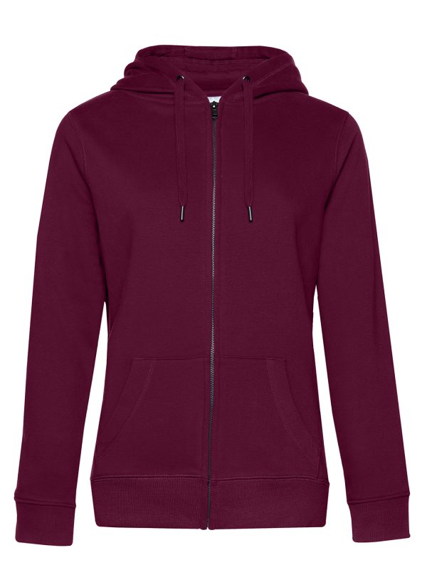 Dark Cherry B&C Queen zipped hooded