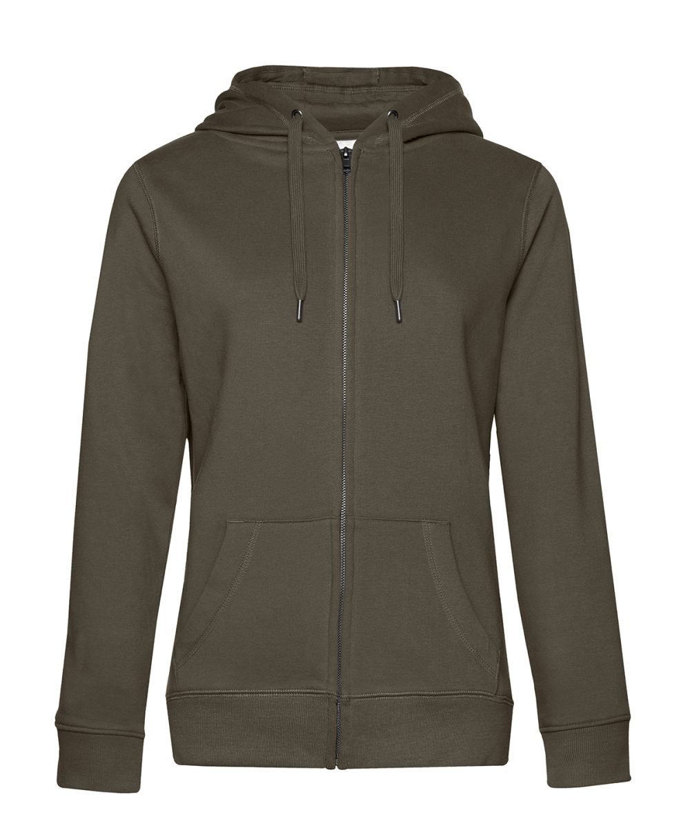 Khaki B&C Queen zipped hooded