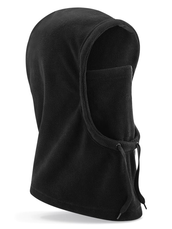 Black Recycled fleece hood