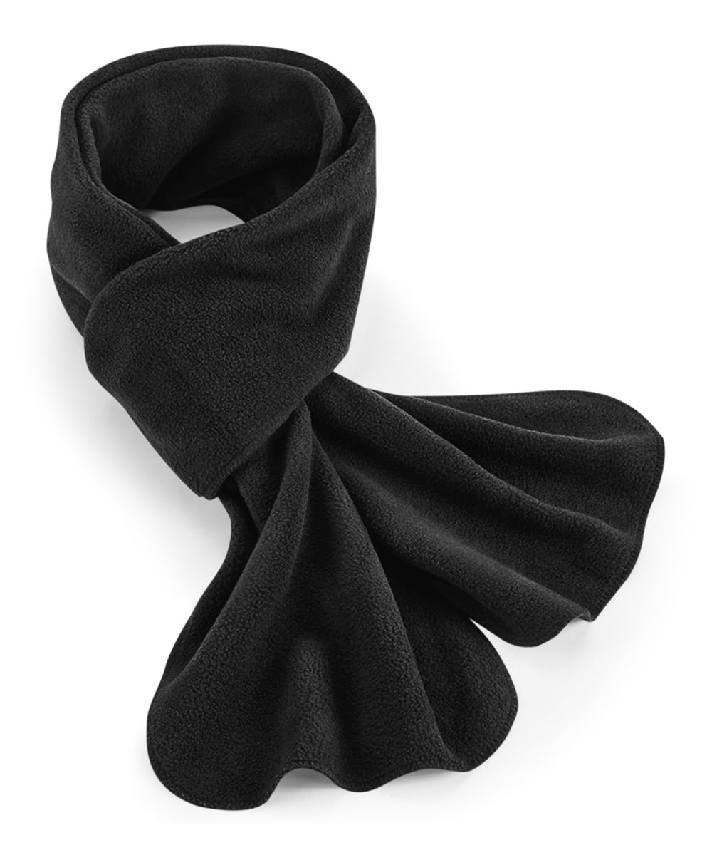 Black Recycled fleece scarf