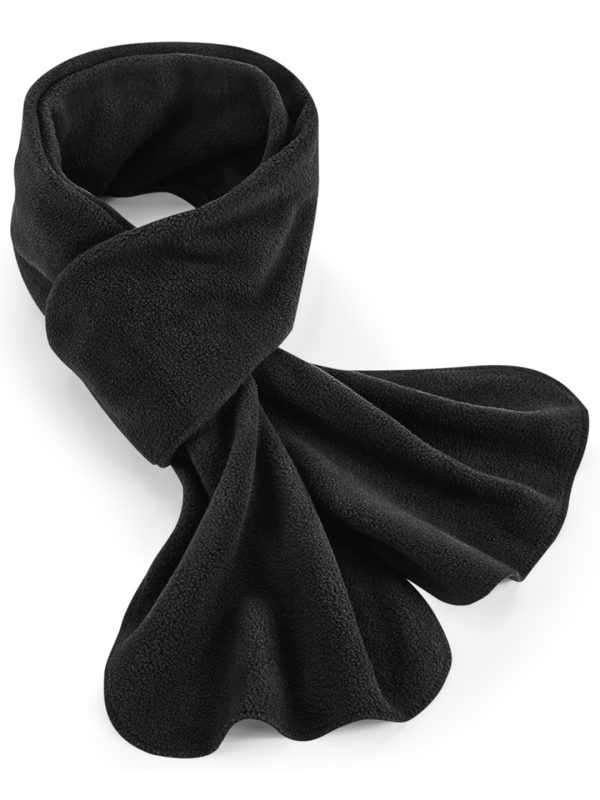 Black Recycled fleece scarf