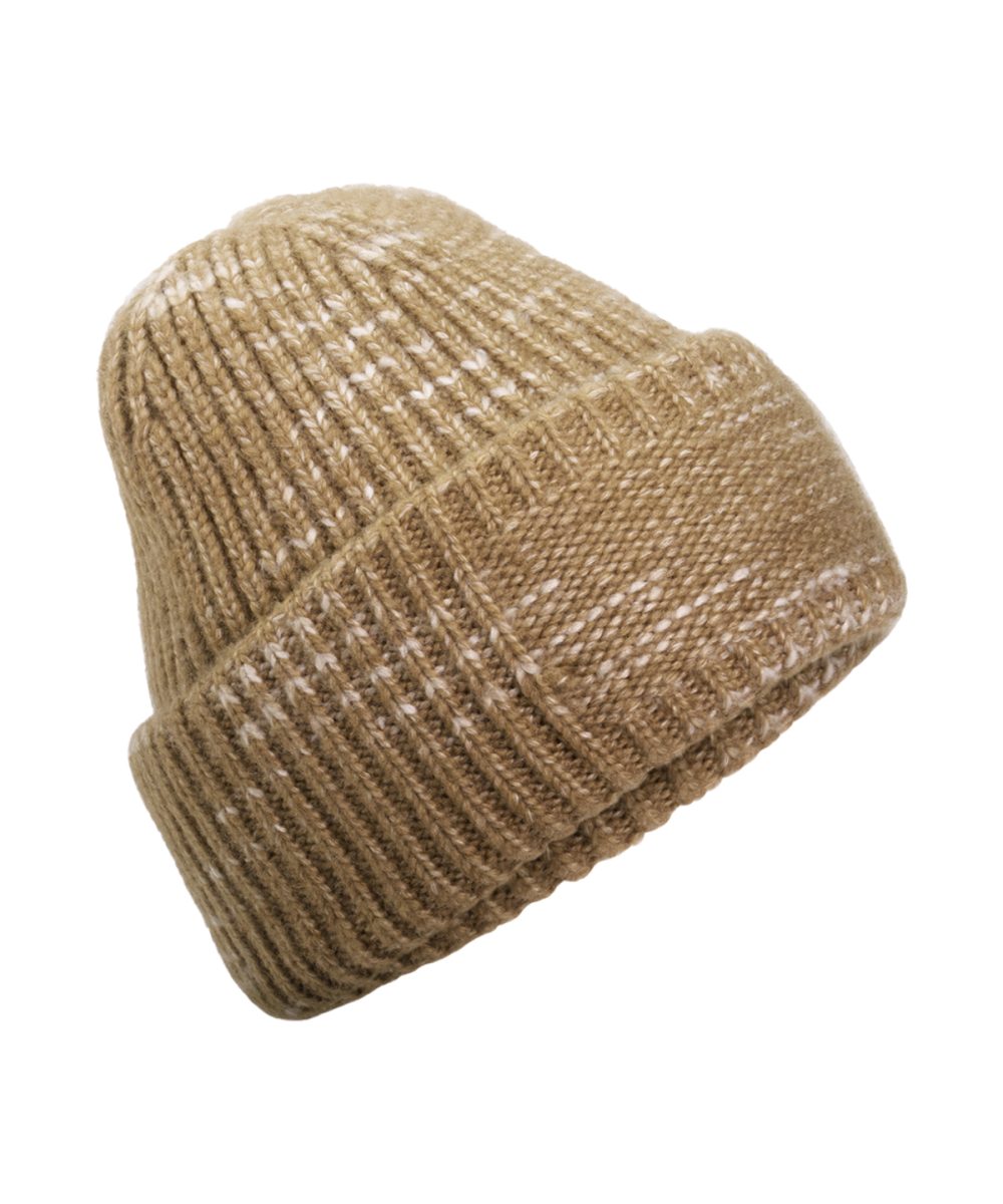 Espresso Haze Chunky knit reverse patch beanie