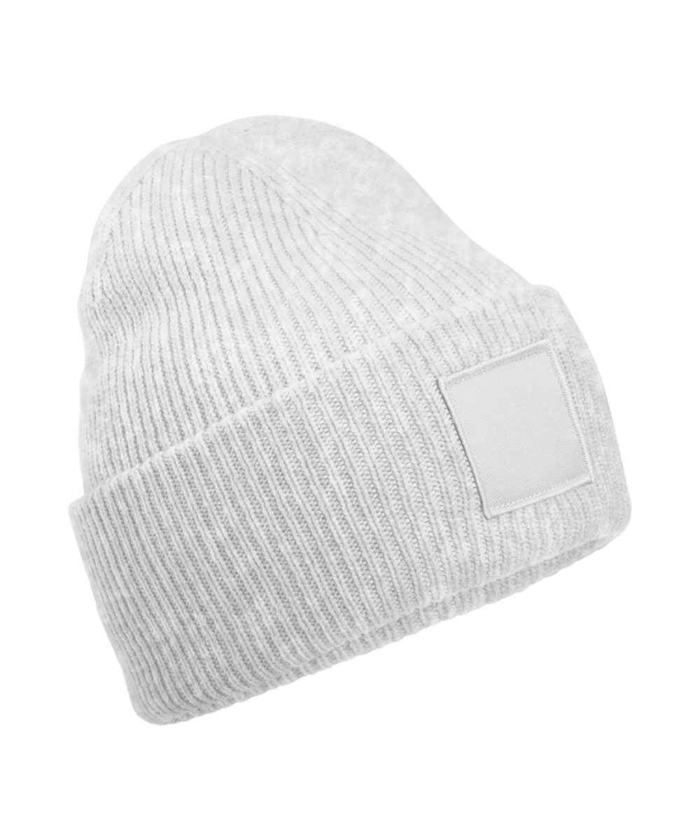 Cloud Grey Deep-cuffed tonal patch beanie