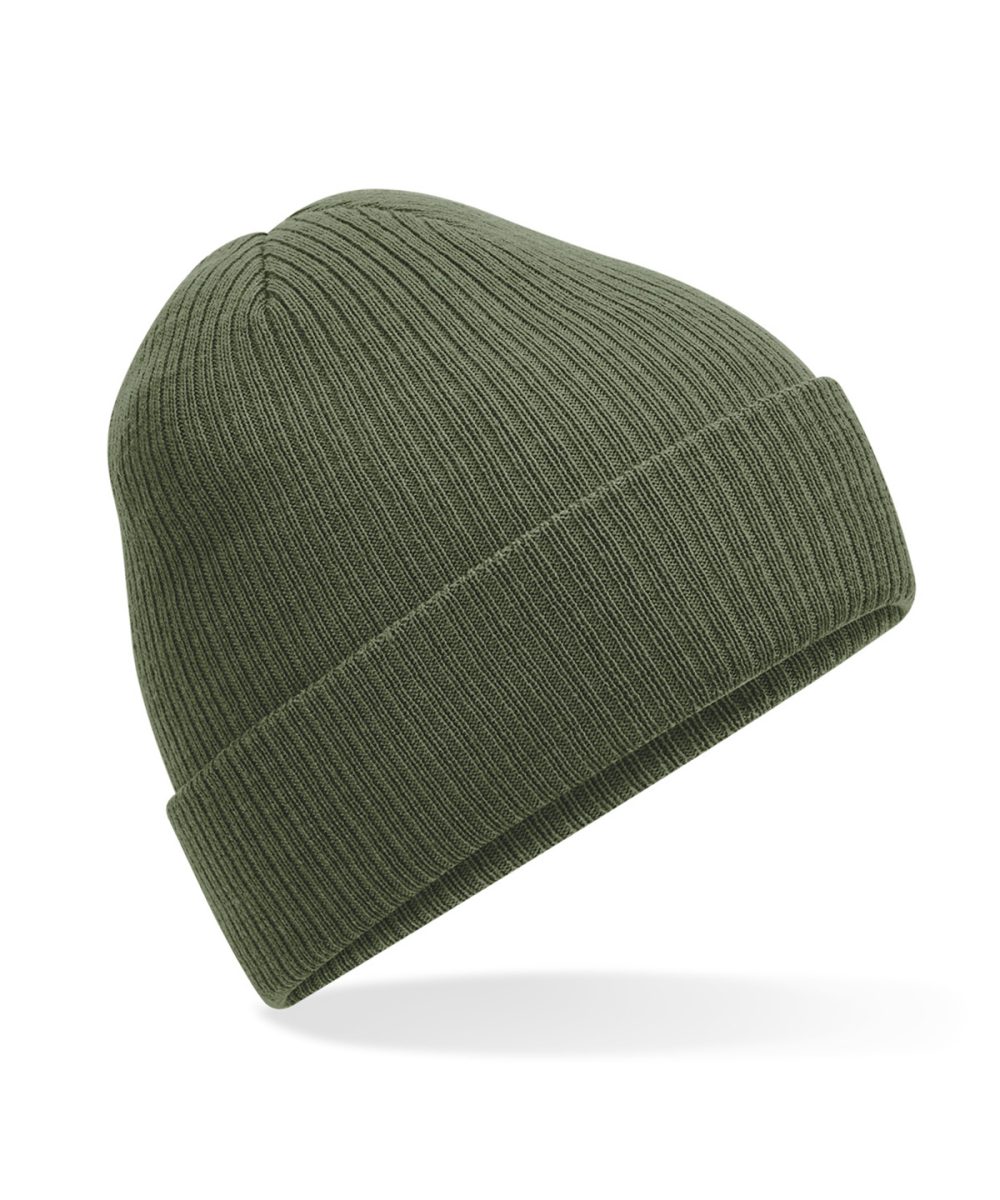 Olive Green Polylana® ribbed beanie