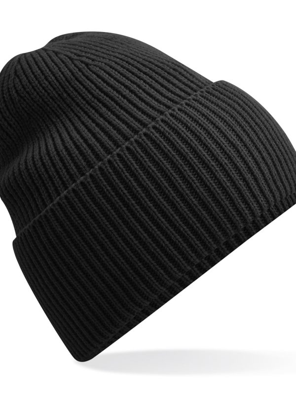 Black Oversized cuffed beanie