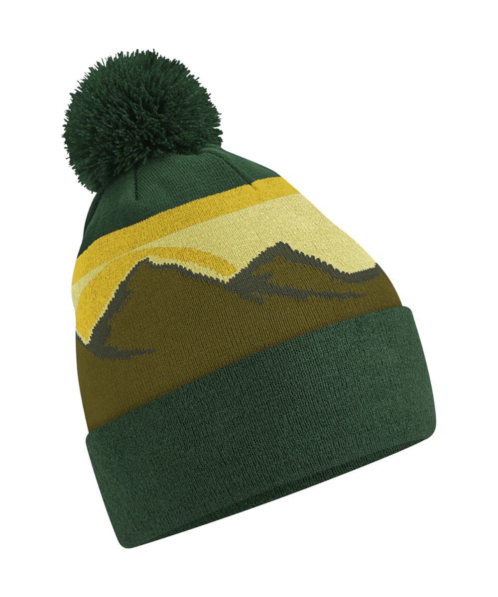 Alpine Peaks Mountain peaks pom pom beanie