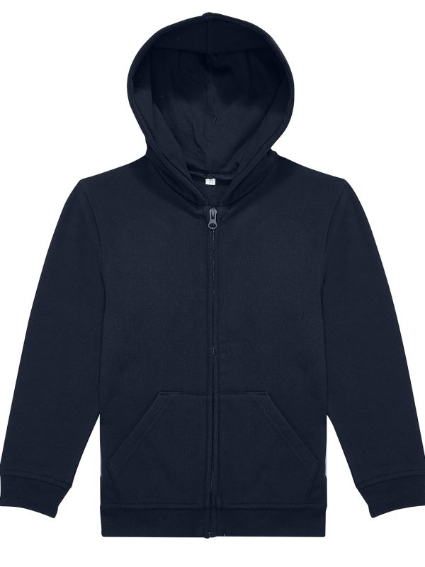 Navy B&C ID.334 zip hoodie /kids