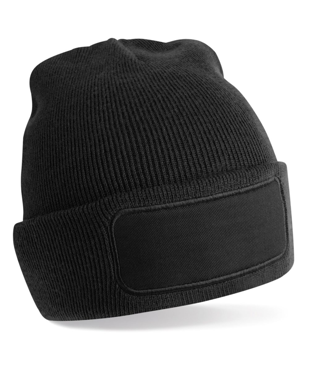 Black Recycled original patch beanie