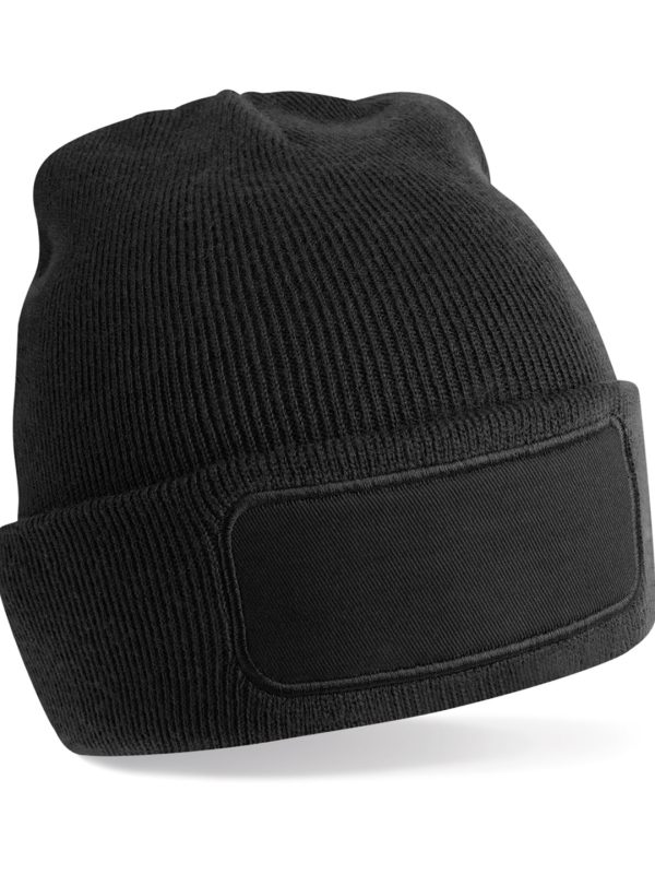 Black Recycled original patch beanie