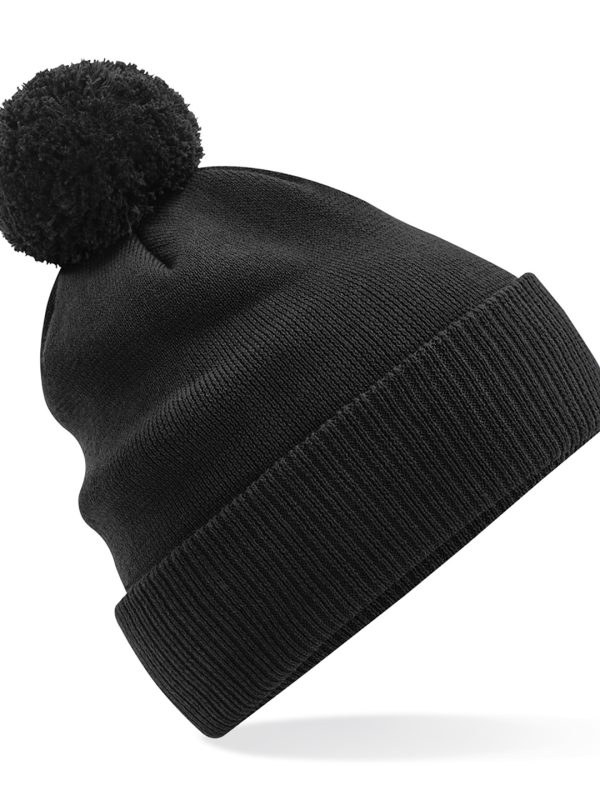 Black Organic cotton Snowstar® beanie